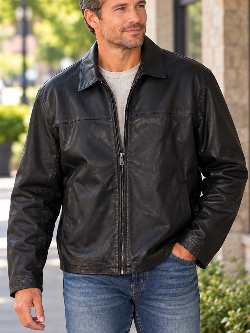 Wilsons Leather Pelle Studio Men’s XL Black Leather Thinsulate Jacket Vintage